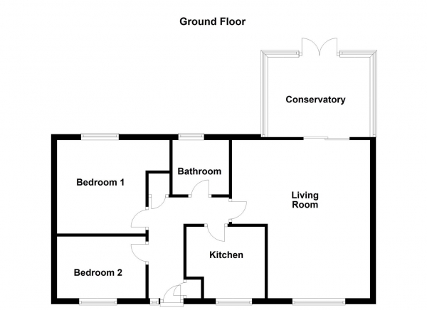 Floor Plan Image for 2 Bedroom Detached Bungalow for Sale in Woodmoor Rise, Crigglestone, Wakefield