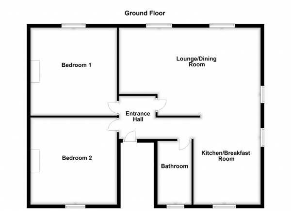Floor Plan Image for 2 Bedroom Property for Sale in Woodthorpe Lane, Sandal, Wakefield