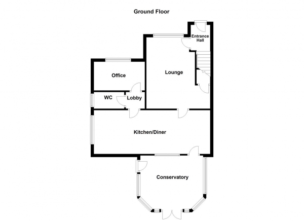 Floor Plan Image for 3 Bedroom Semi-Detached House for Sale in Howden Way, Eastmoor, Wakefield