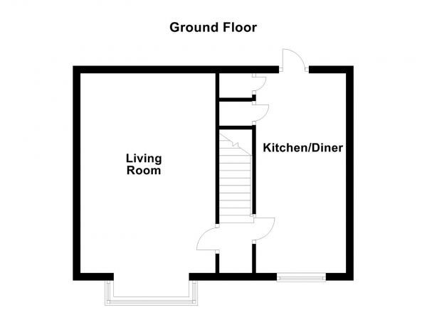 Floor Plan for 3 Bedroom Semi-Detached House for Sale in Milton Crescent, Wakefield, WF2, 8AE -  &pound170,000