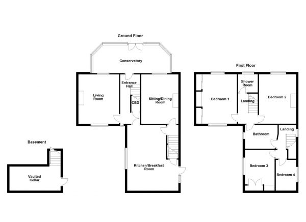 Floor Plan Image for 4 Bedroom Cottage for Sale in Pilden Lane, East Ardsley, Wakefield