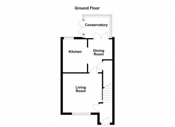 Floor Plan for 3 Bedroom Town House for Sale in Aysgarth Drive, Wakefield, WF2, 8UG - Guide Price &pound160,000