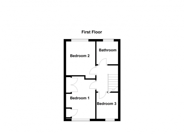 Floor Plan for 3 Bedroom Town House for Sale in Aysgarth Drive, Wakefield, WF2, 8UG - Guide Price &pound160,000