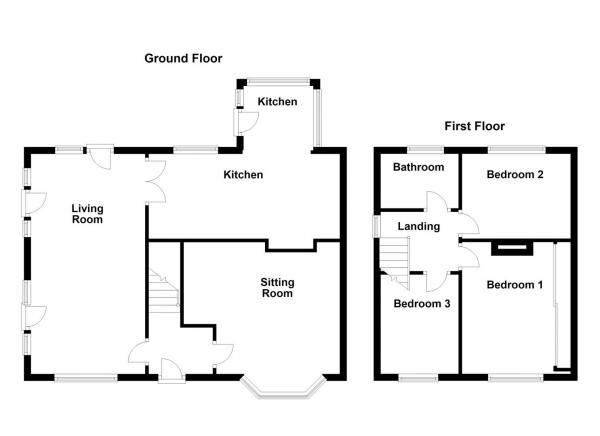 Floor Plan Image for 3 Bedroom Semi-Detached House for Sale in Farne Avenue, Wakefield