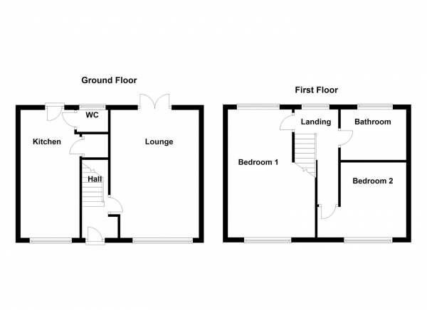 Floor Plan Image for 2 Bedroom Semi-Detached House for Sale in Aysgarth Drive, Wakefield