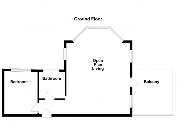 Floor Plan Image for 1 Bedroom Property for Sale in Woodlands Village, Wakefield