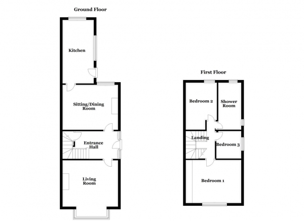 Floor Plan Image for 3 Bedroom Semi-Detached House for Sale in Doncaster Road, Crofton, Wakefield