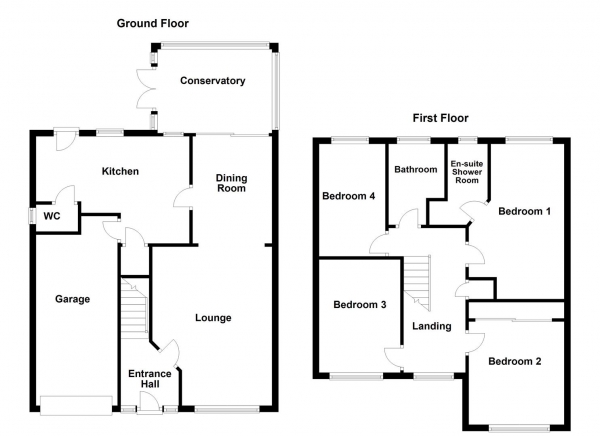 Floor Plan Image for 4 Bedroom Detached House for Sale in Hopewell Way, Crigglestone