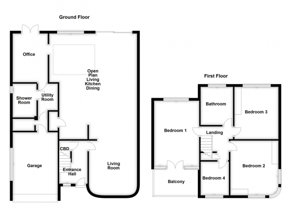 Floor Plan Image for 4 Bedroom Detached House for Sale in Milnthorpe Lane, Sandal, Wakefield