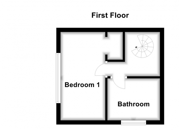 Floor Plan Image for 1 Bedroom Property for Sale in Milton Court, Milton, Stanley, Wakefield