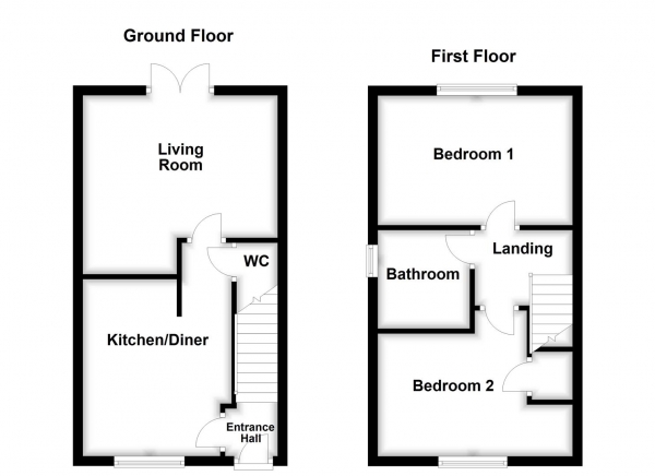 Floor Plan Image for 2 Bedroom Semi-Detached House for Sale in Milton Road, Wakefield