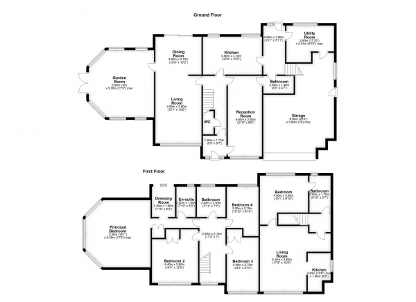 Floor Plan Image for 5 Bedroom Detached House for Sale in Cobbler Hall, Bretton, Wakefield