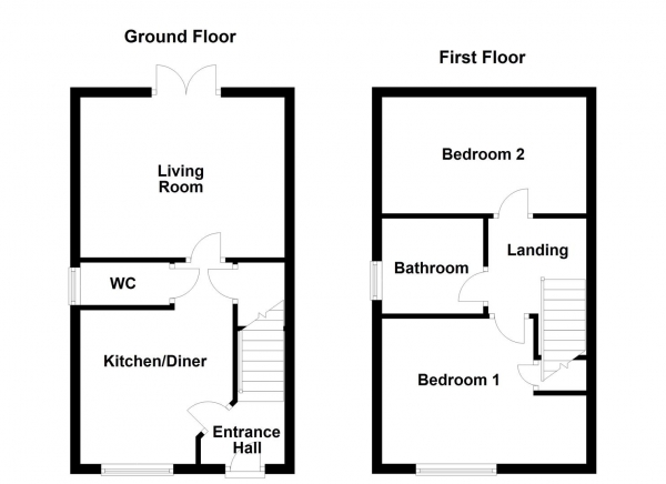 Floor Plan Image for 2 Bedroom Town House for Sale in Cotton Court, Wakefield