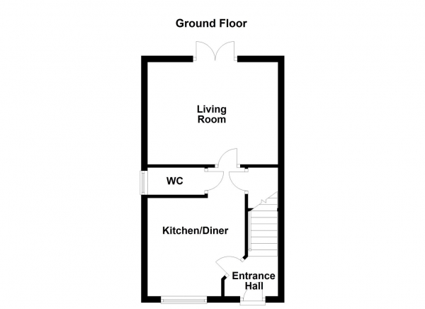 Floor Plan Image for 2 Bedroom Town House for Sale in Cotton Court, Wakefield