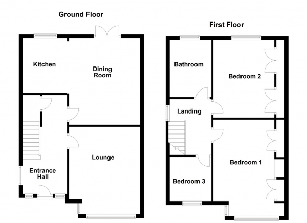 Floor Plan Image for 3 Bedroom Property for Sale in Bromley Mount, Wakefield