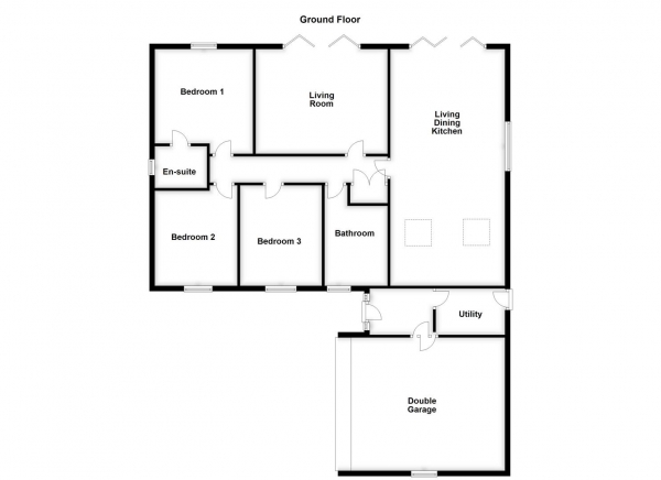 Floor Plan for 3 Bedroom Detached Bungalow for Sale in Hollin Lane, Calder Grove, Wakefield, WF4, 3DG - Guide Price &pound545,000