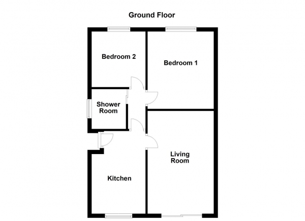 Floor Plan Image for 2 Bedroom Semi-Detached Bungalow for Sale in St. Georges Court, Havercroft, Wakefield