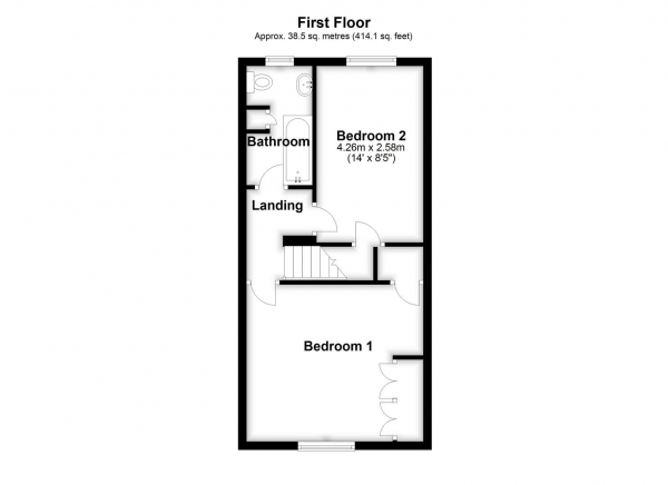 Floor Plan for 2 Bedroom Terraced House for Sale in Bottom Boat Road, Stanley, Wakefield, WF3, 4AR -  &pound145,000