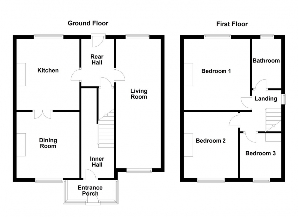 Floor Plan Image for 3 Bedroom Semi-Detached House for Sale in Denby Dale Road East, Durkar, Wakefield