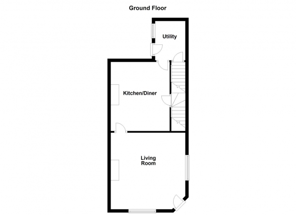 Floor Plan for 2 Bedroom End of Terrace House for Sale in Grosvenor Street, Wakefield, WF1, 5BG -  &pound130,000