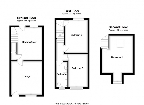 Floor Plan Image for 2 Bedroom Terraced House for Sale in Jessop Street, Wakefield