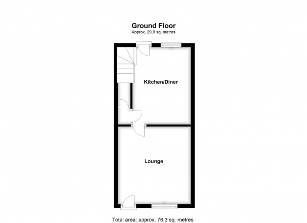 Floor Plan for 2 Bedroom Terraced House for Sale in Jessop Street, Wakefield, WF2, 7RP -  &pound165,000