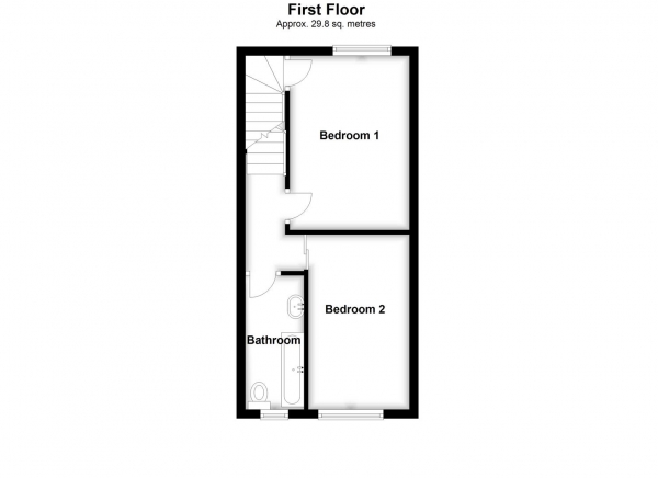 Floor Plan for 2 Bedroom Terraced House for Sale in Jessop Street, Wakefield, WF2, 7RP -  &pound165,000