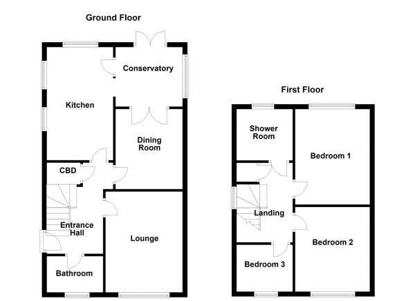 Floor Plan Image for 3 Bedroom Semi-Detached Bungalow for Sale in Fishponds Drive, Crigglestone, Wakefield