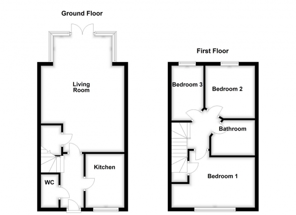 Floor Plan Image for 3 Bedroom Property for Sale in Foreman Road, Wakefield