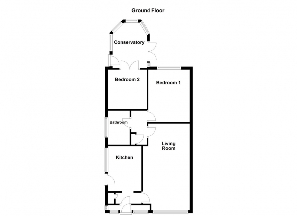 Floor Plan Image for 2 Bedroom Semi-Detached Bungalow for Sale in Larkspur Way, Wakefield