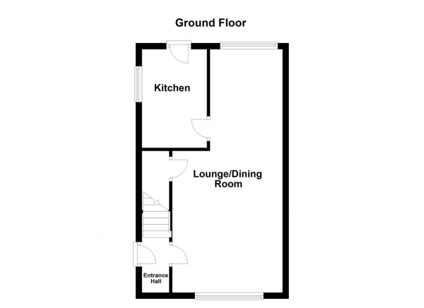 Floor Plan for 3 Bedroom Semi-Detached House for Sale in Victoria Way, Wakefield, WF1, 2NA -  &pound164,950