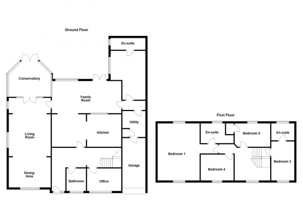 Floor Plan Image for 5 Bedroom Detached House for Sale in Applehaigh Lane, Notton, Wakefield