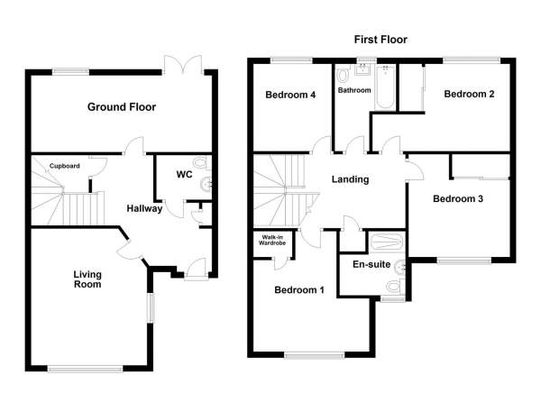 Floor Plan Image for 4 Bedroom Detached House for Sale in Turnstone Close, Newton Hill, Wakefield