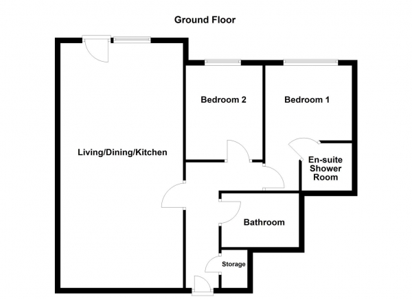 Floor Plan Image for 2 Bedroom Apartment for Sale in Thornsgate Court, Thornsgate Drive, Wakefield