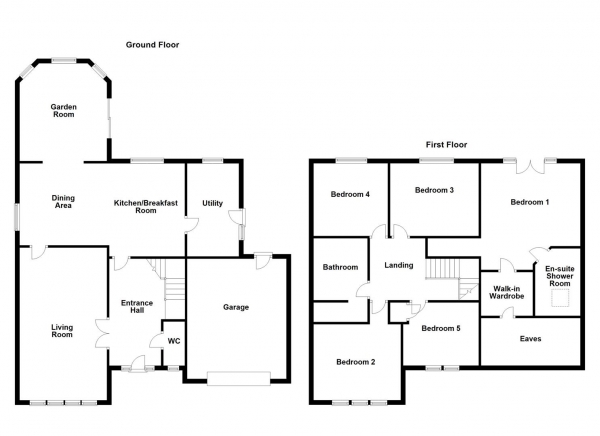 Floor Plan for 5 Bedroom Detached House for Sale in Wrenthorpe Lane, Wrenthorpe, Wakefield, WF2, 0QB -  &pound550,000