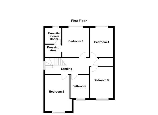 Floor Plan for 4 Bedroom Detached House for Sale in Sward Way, Crofton, WF4, 1FB -  &pound360,000