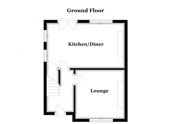 Floor Plan for 3 Bedroom Semi-Detached House for Sale in Denby Dale Road East, Durkar, WF4, 3NB -  &pound200,000