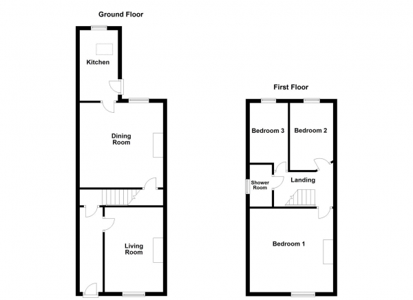 Floor Plan Image for 3 Bedroom End of Terrace House for Sale in Durkar Lane, Durkar, Wakefield, WF4 3AF