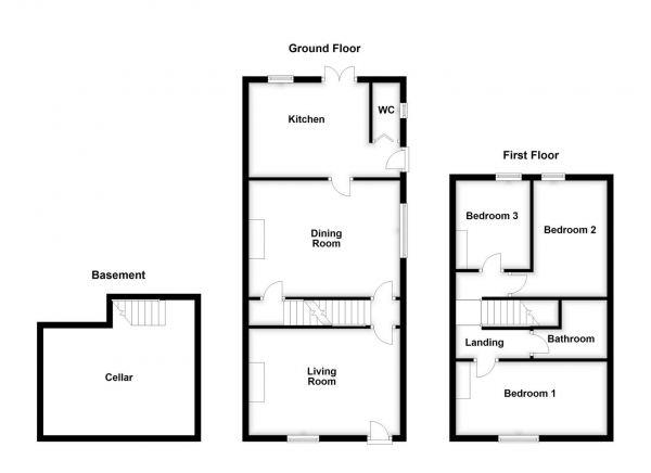 Floor Plan Image for 3 Bedroom Terraced House for Sale in Wrenthorpe Road, Wakefield