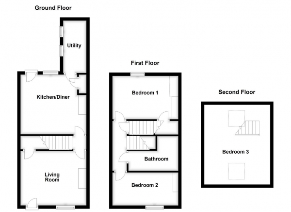 Floor Plan Image for 3 Bedroom Terraced House for Sale in Plumpton Street, Wakefield, WF2 9RA