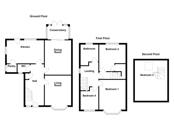 Floor Plan Image for 4 Bedroom Property for Sale in Ashleigh Avenue, Wakefield