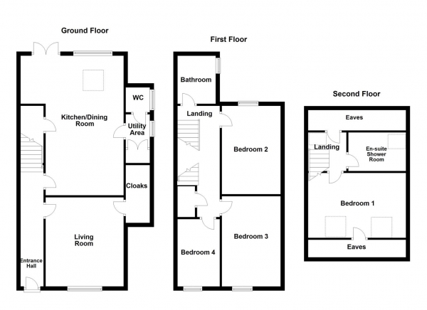 Floor Plan Image for 4 Bedroom Semi-Detached House for Sale in First Avenue, Wakefield