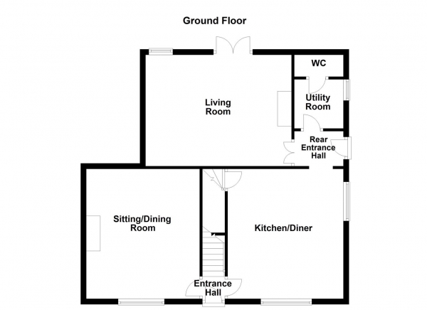 Floor Plan Image for 4 Bedroom Cottage for Sale in School Hill, Newmillerdam, Wakefield