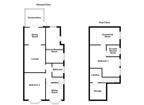 Floor Plan Image for 2 Bedroom Detached Bungalow for Sale in Blacker Lane, Crigglestone, Wakefield