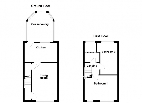 Floor Plan for 2 Bedroom Town House for Sale in Meadowgate Croft, Lofthouse, Wakefield, WF3, 3SS -  &pound200,000