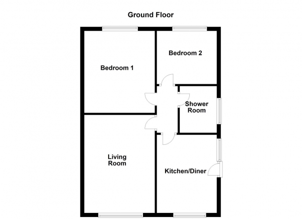 Floor Plan Image for 2 Bedroom Semi-Detached Bungalow for Sale in Furness Avenue, Wrenthorpe