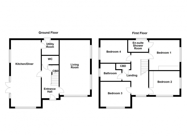 Floor Plan Image for 4 Bedroom Detached House for Sale in Blackwell Crescent, Wakefield