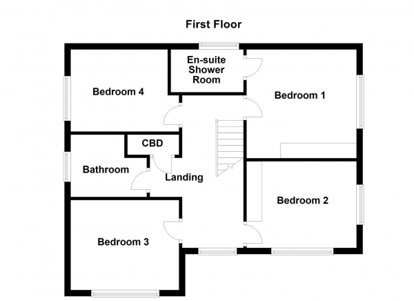 Floor Plan for 4 Bedroom Detached House for Sale in Blackwell Crescent, Wakefield, WF1, 4FZ -  &pound425,000