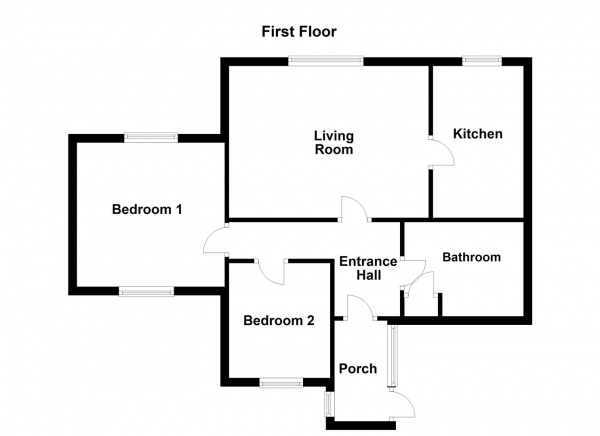 Floor Plan Image for 2 Bedroom Flat for Sale in Howden Way, Eastmoor