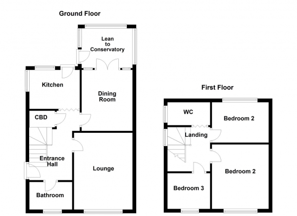 Floor Plan Image for 3 Bedroom Semi-Detached House for Sale in Church View, Crigglestone